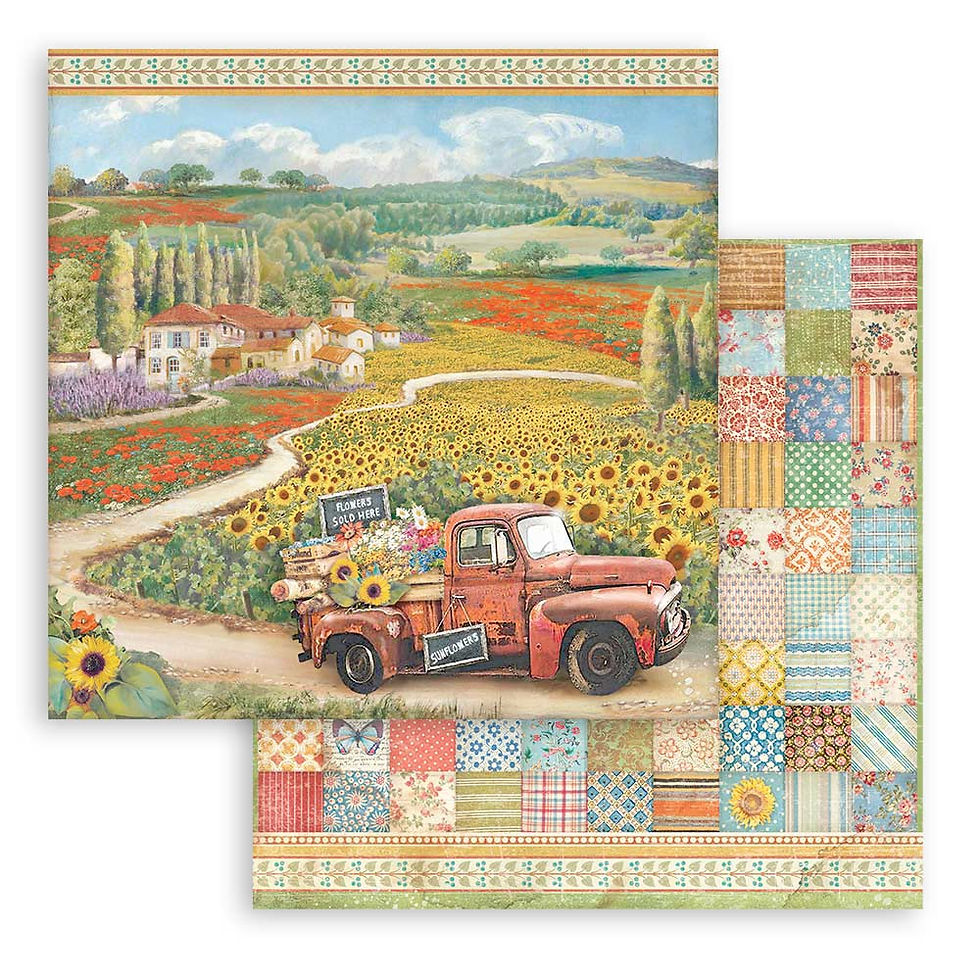 Miniatura: Scrapbooking Small Pad 10 sheets cm 20,3X20,3 (8"X8") - Sunflower Art