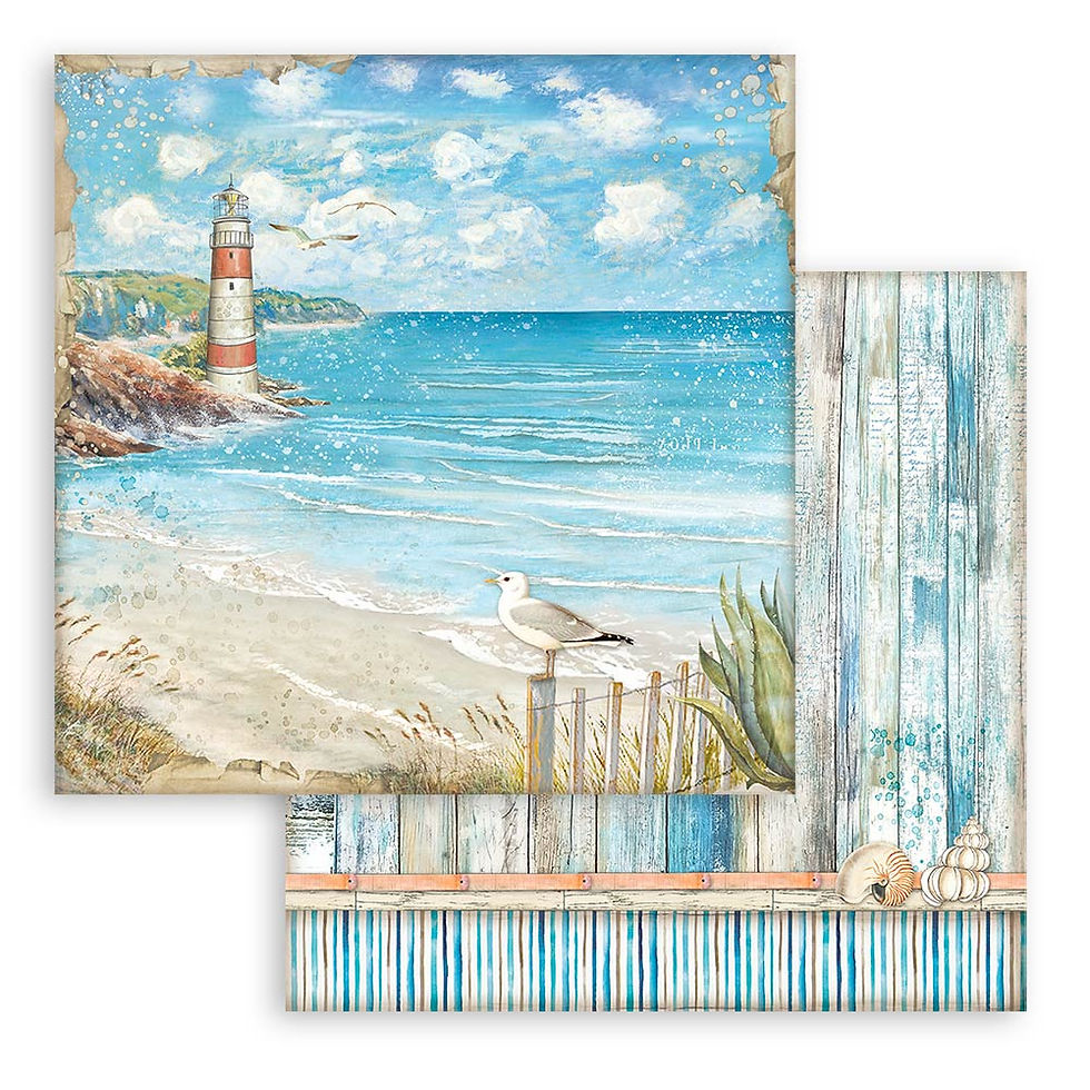Miniatura: Scrapbooking Small Pad 10 sheets cm 20,3X20,3 (8"X8") - Blue Dream