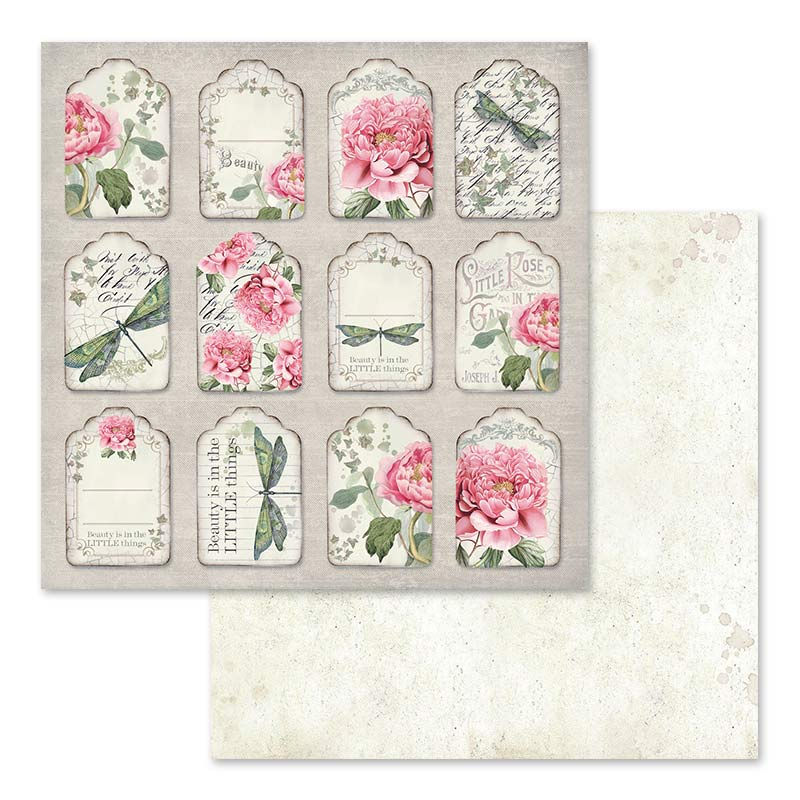 Miniature : Scrapbooking Pad 10 sheets cm 30,5x30,5 (12"x12") - Letters & Flowers
