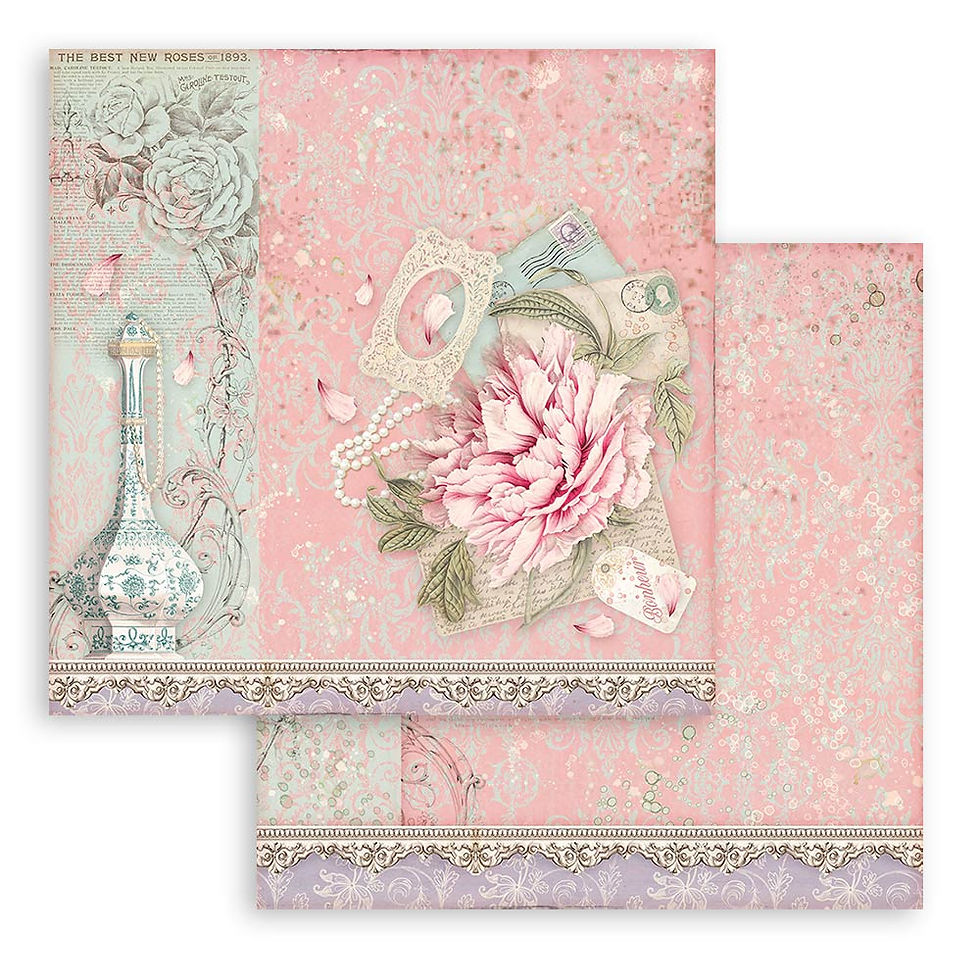 Miniatura: Scrapbooking Pad 10 sheets cm 30,5x30,5 (12"x12") - Rose parfum