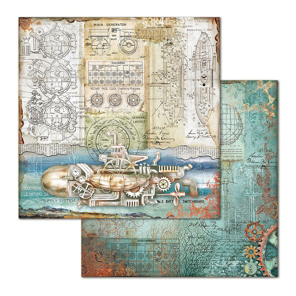 Miniatura: Scrapbooking Pad 10 sheets cm 30,5x30,5 (12"x12") - Sea World