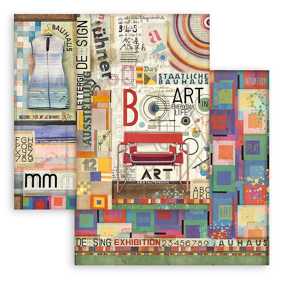 Miniature : Scrapbooking Small Pad 10 sheets cm 20,3X20,3 (8"X8") - Bauhaus