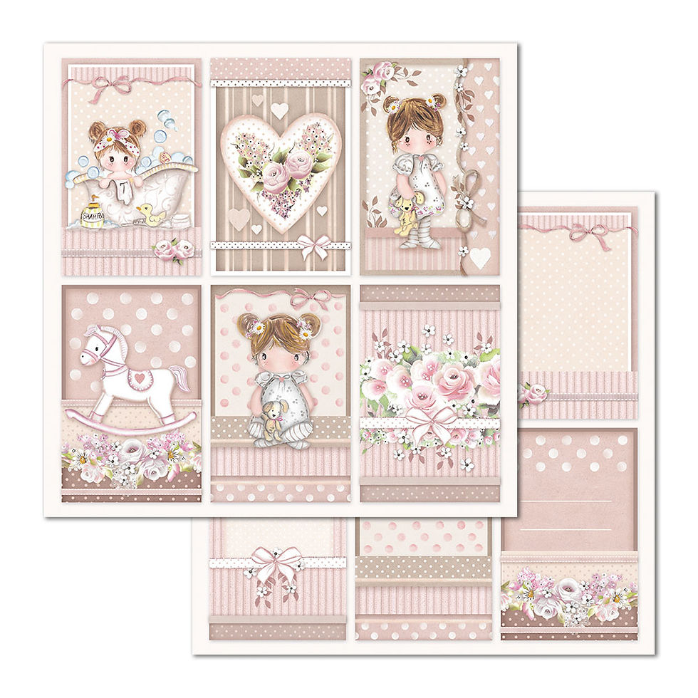 Thumbnail: Scrapbooking Pad 10 sheets cm 30,5x30,5 (12"x12") - Little Girl