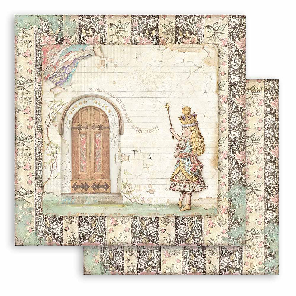 Miniatura: Scrapbooking Pad 10 sheets cm 30,5x30,5 - Alice through the looking glass