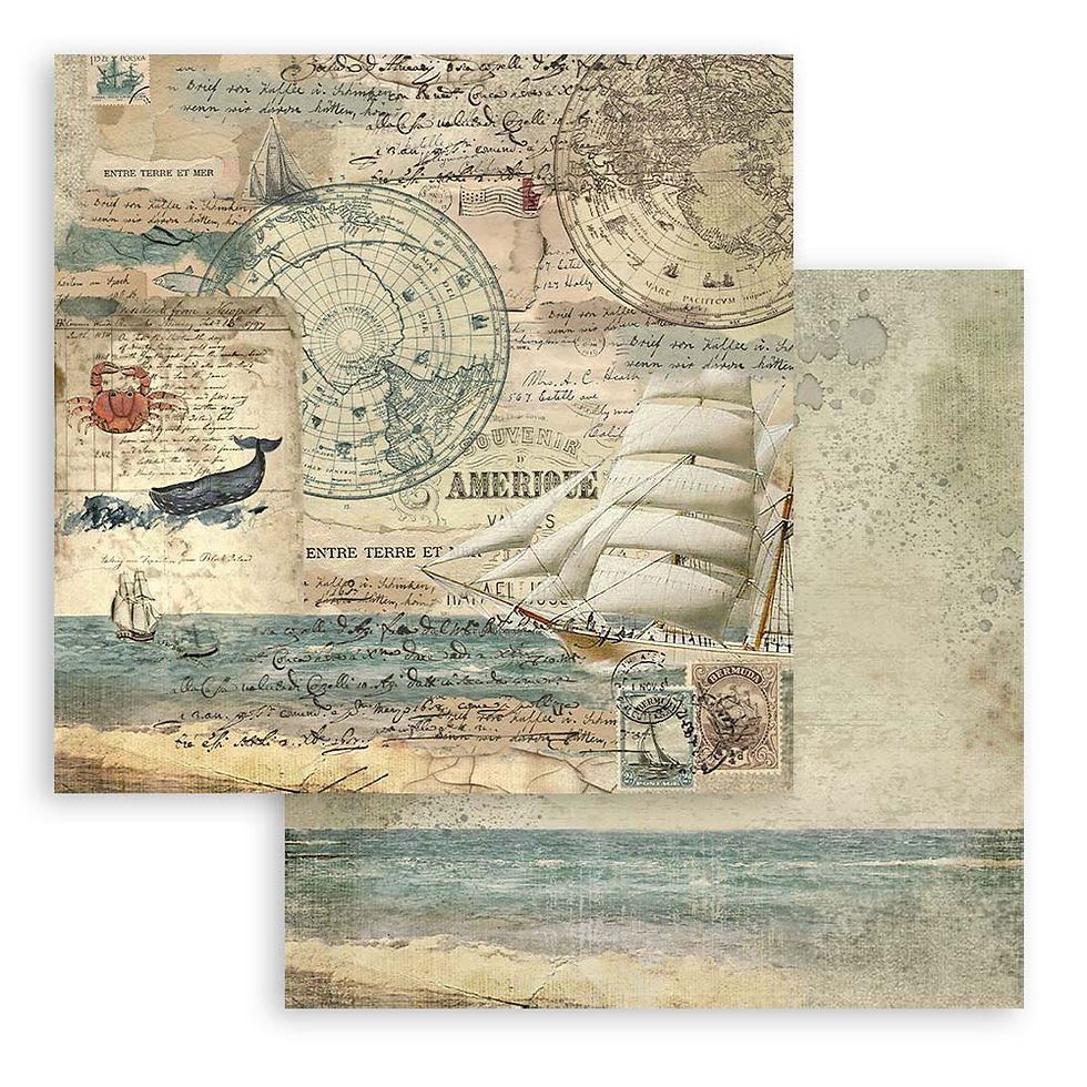 Thumbnail: Scrapbooking Pad 10 sheets cm 30,5x30,5 (12"x12") - Around the world