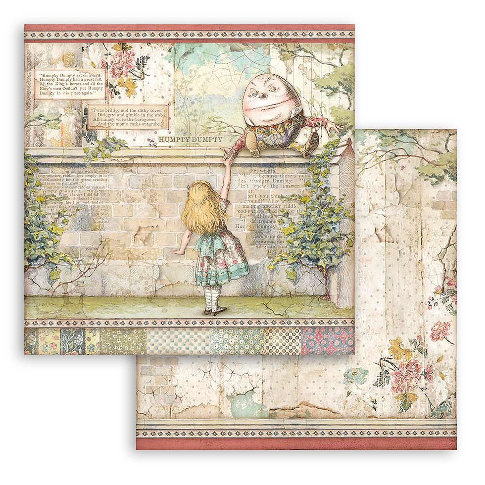 Miniatura: Scrapbooking Pad 10 sheets cm 30,5x30,5 - Alice through the looking glass