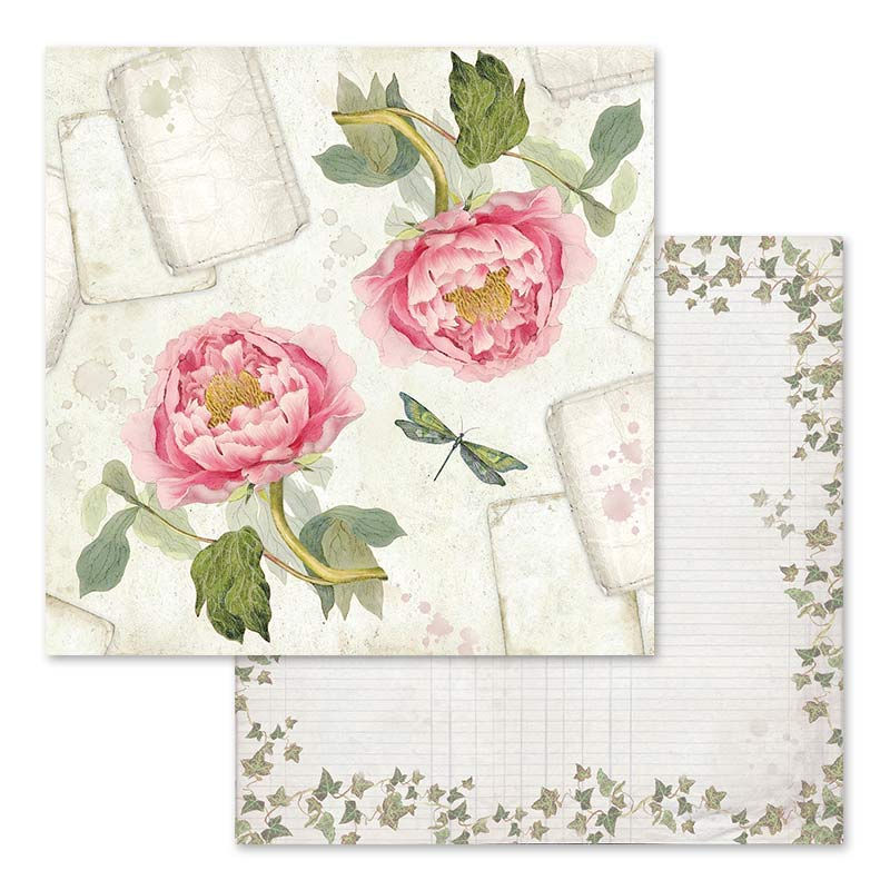 Miniature : Scrapbooking Pad 10 sheets cm 30,5x30,5 (12"x12") - Letters & Flowers