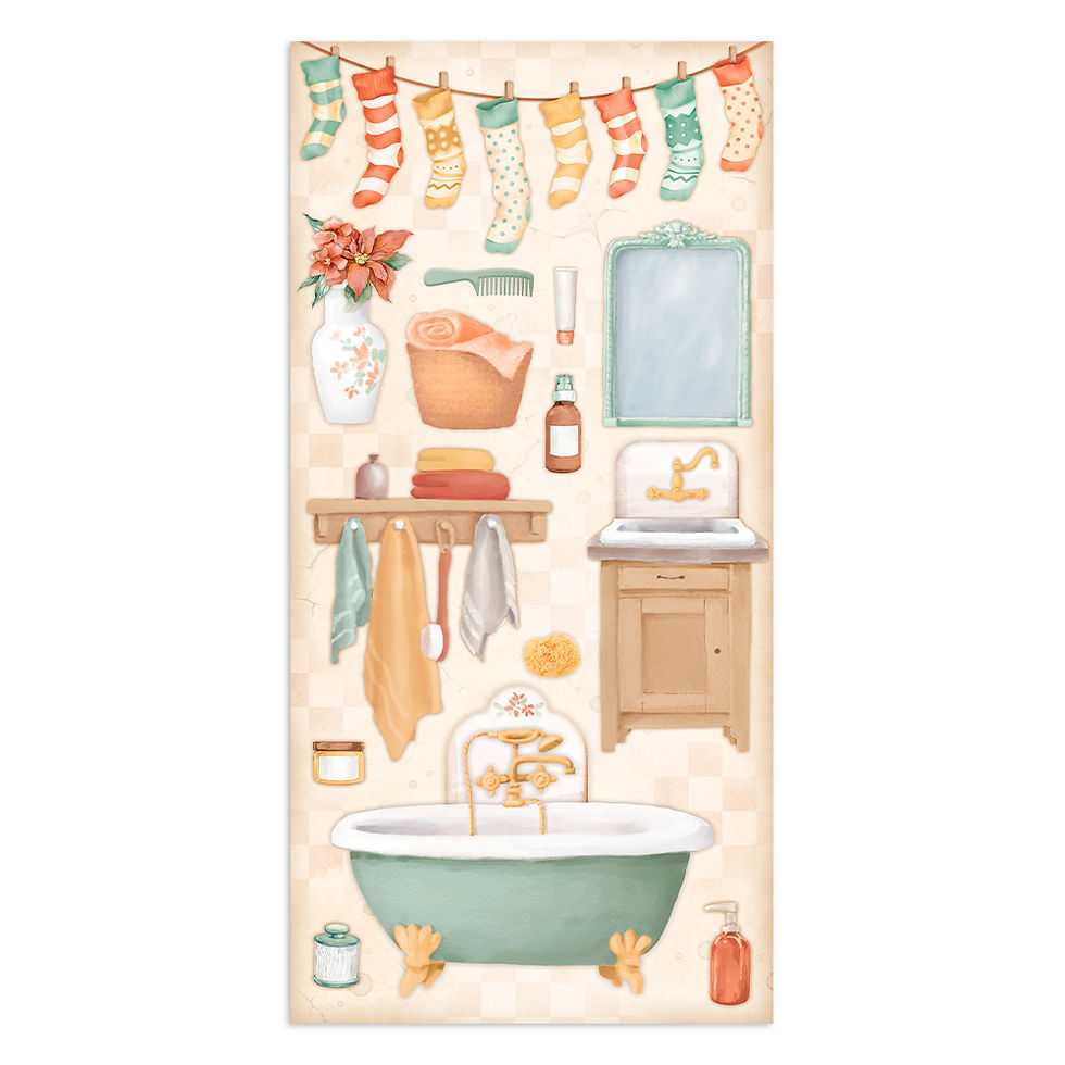 Miniatura: Collectables 10 sheets 15x30,5 (6”x12”) - All Around Christmas