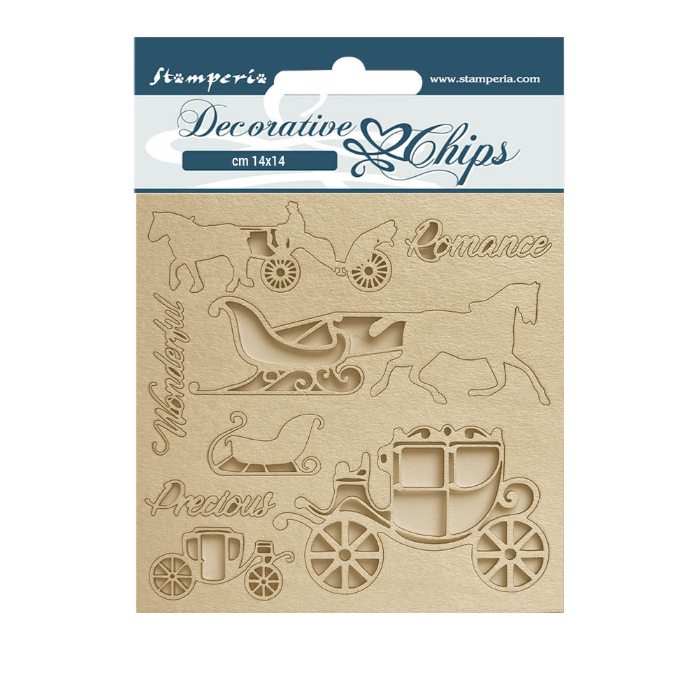 Decorative chips cm 14x14 - Sweet winter coaches