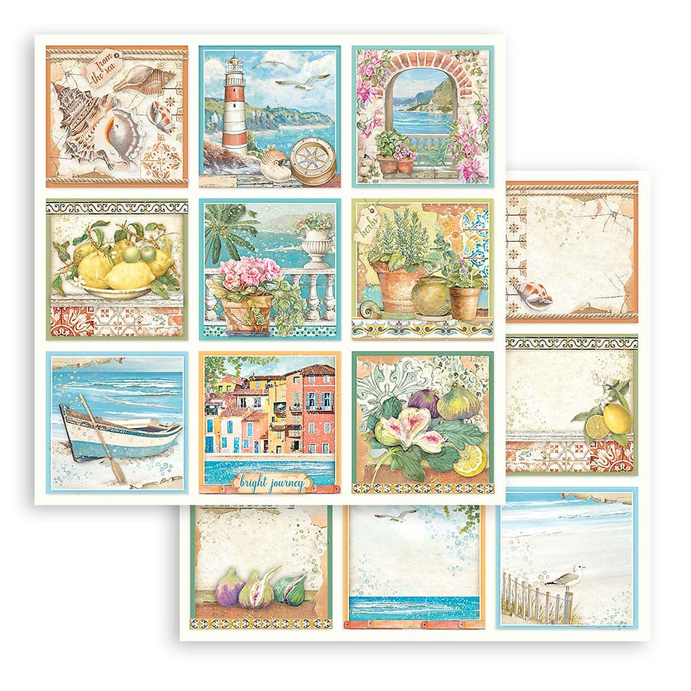 Miniatura: Scrapbooking Small Pad 10 sheets cm 20,3X20,3 (8"X8") - Blue Dream