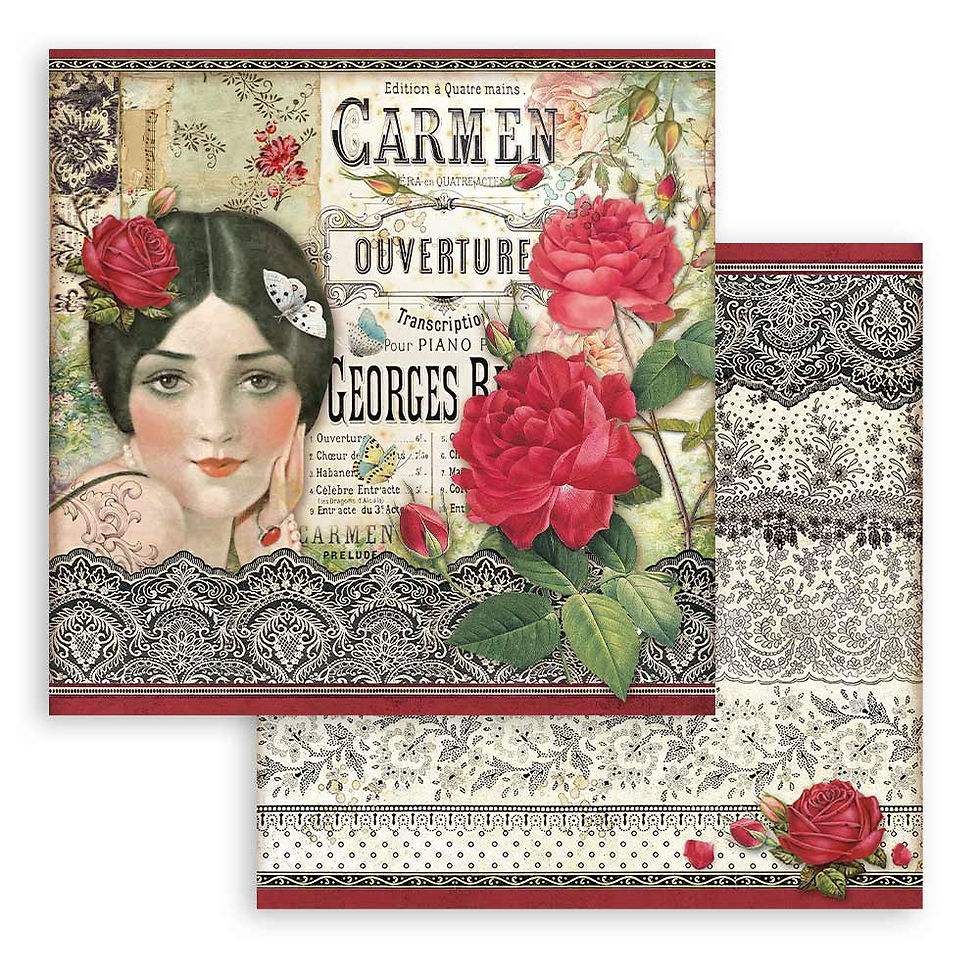Miniatura: Scrapbooking Extra small Pad 10 sheets cm 15,24x15,24 (6"x6") - Desire