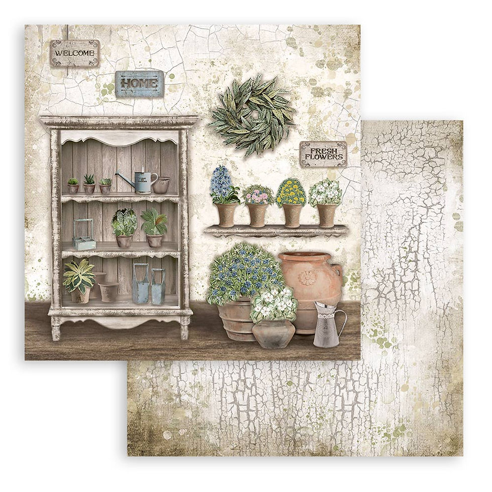 Miniatura: Scrapbooking Extra small Pad 10 sheets cm 15,24x15,24 - Romantic Garden House