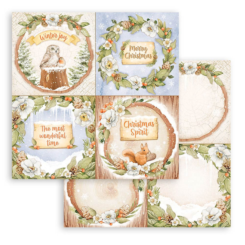 Thumbnail: SCRAPBOOKING PAD 10 SHEETS CM 30,5X30,5 (12"X12") - WINTER VALLEY