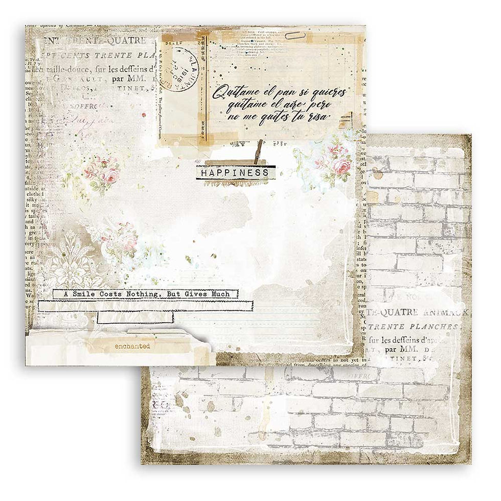 Miniatura: Scrapbooking Small Pad 10 sheets cm 20,3X20,3 (8"X8") - Romantic Journal