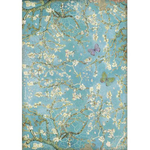 A4 Rice paper packed - Atelier Blossom blue background with butterfly ...