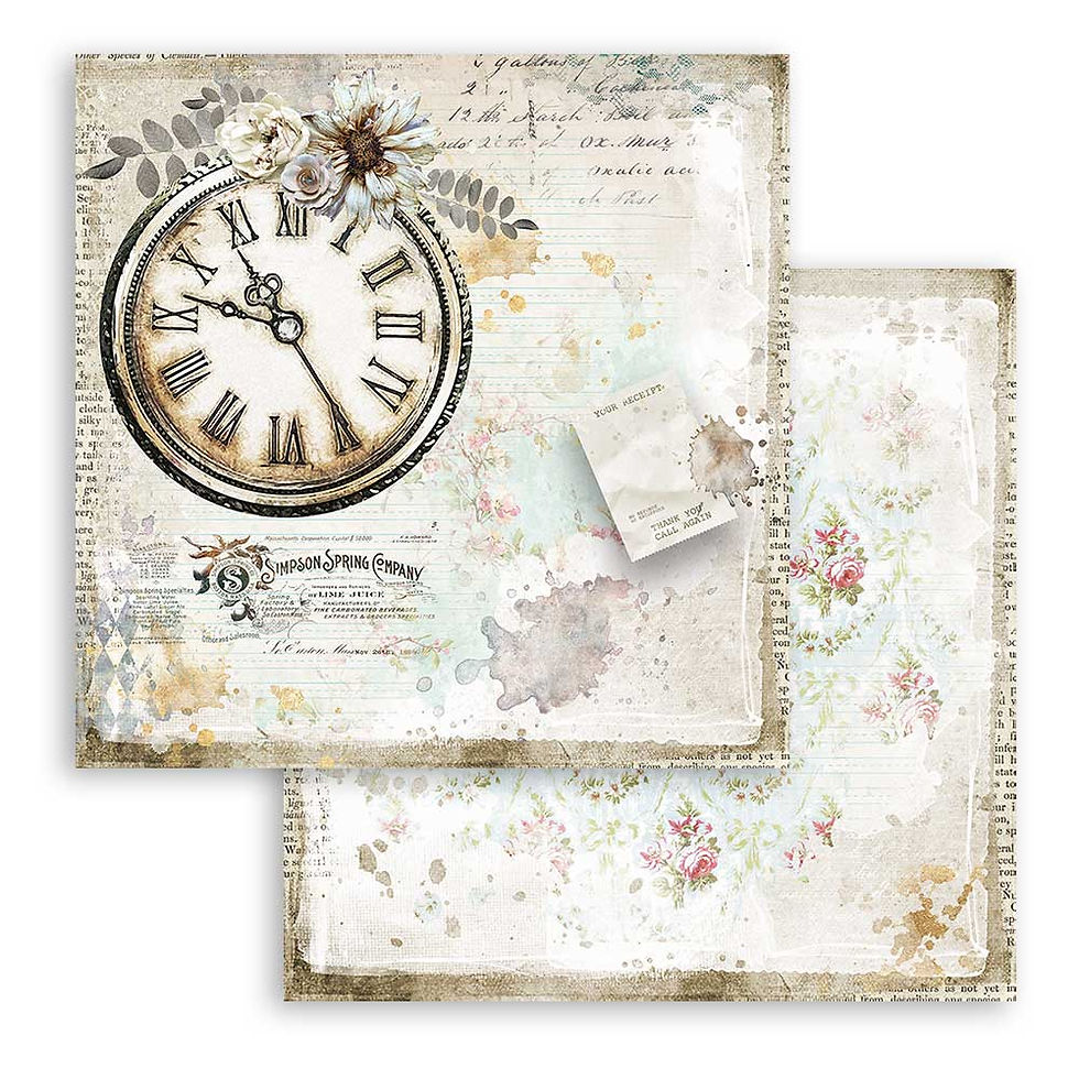 Miniatura: Scrapbooking Small Pad 10 sheets cm 20,3X20,3 (8"X8") - Romantic Journal