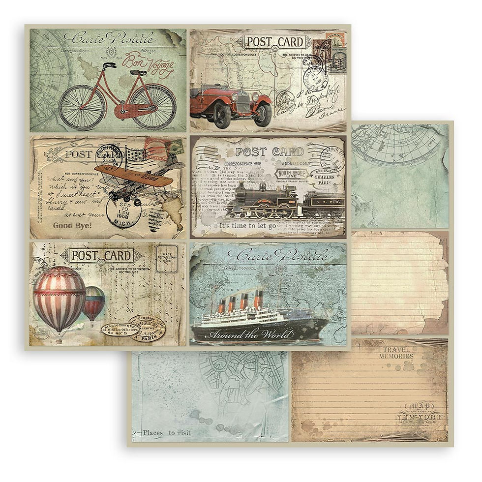 Thumbnail: Scrapbooking Pad 10 sheets cm 30,5x30,5 (12"x12") - Around the world