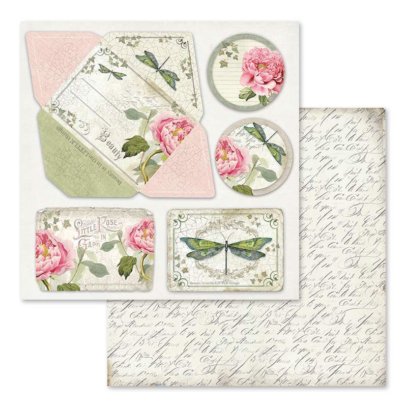 Miniature : Scrapbooking Pad 10 sheets cm 30,5x30,5 (12"x12") - Letters & Flowers