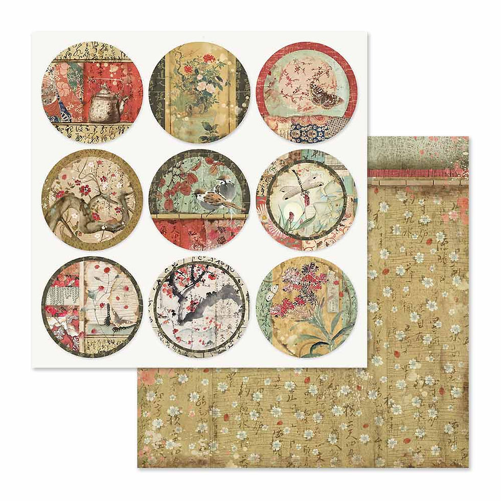 Thumbnail: Scrapbooking Pad 10 sheets cm 30,5x30,5 (12"x12") - Oriental Garden