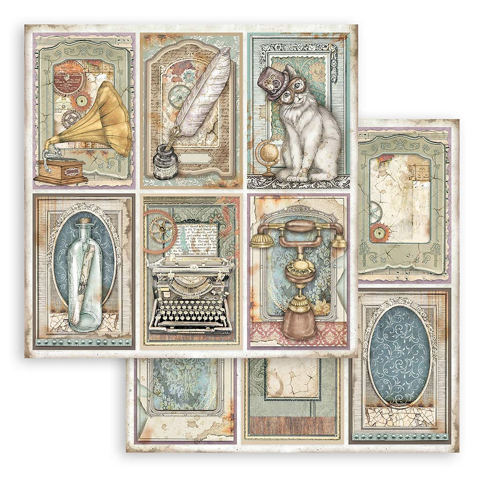 Thumbnail: Scrapbooking Extra small Pad 10 sheets cm 15,24x15,24 - Lady Vagabond Lifestyle