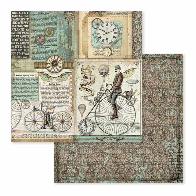 Miniature : Scrapbooking Small Pad 10 sheets cm 20,3X20,3 (8"X8") - Voyages Fantastiques