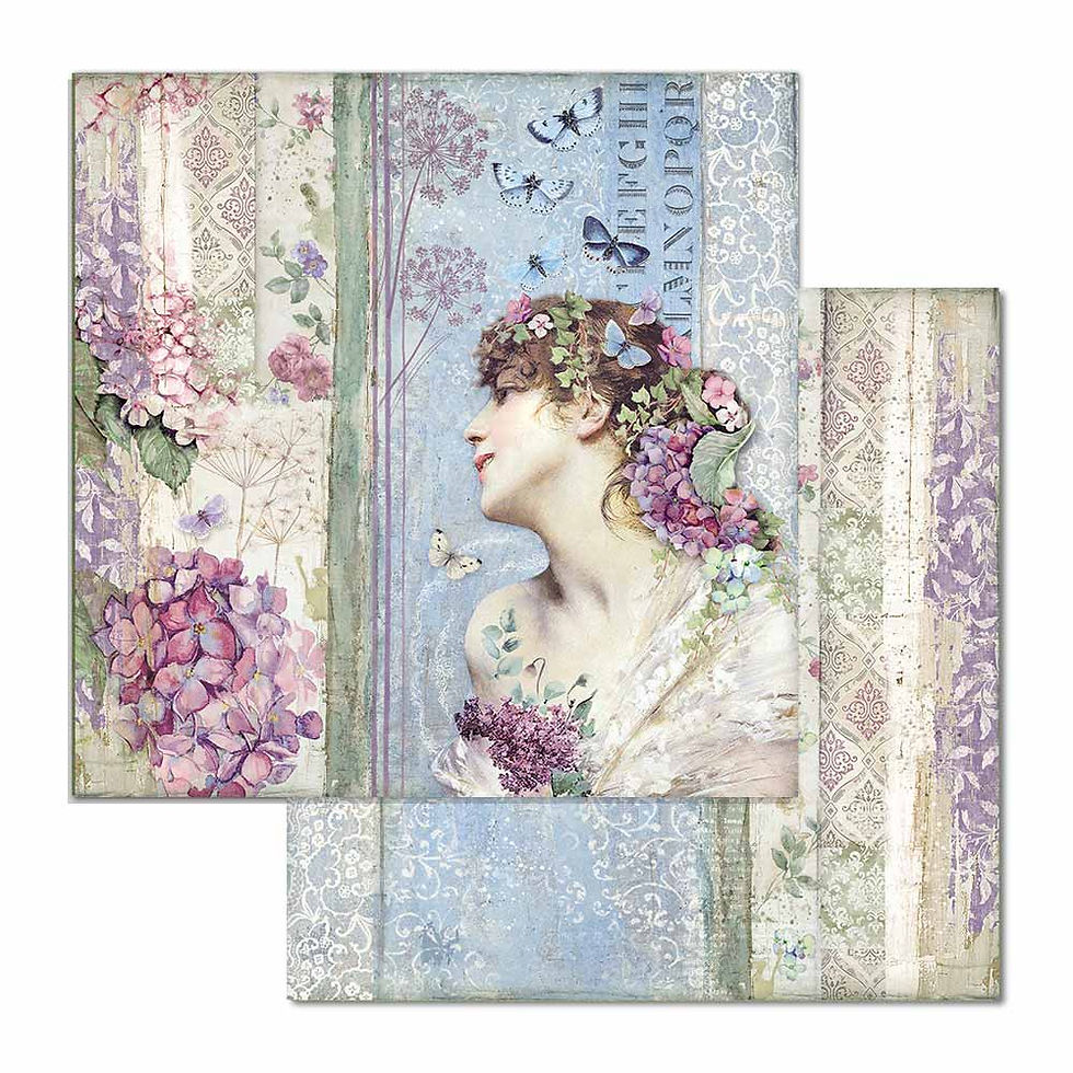 Miniatura: Scrapbooking Pad 10 sheets cm 30,5x30,5 (12"x12") - Hortensia