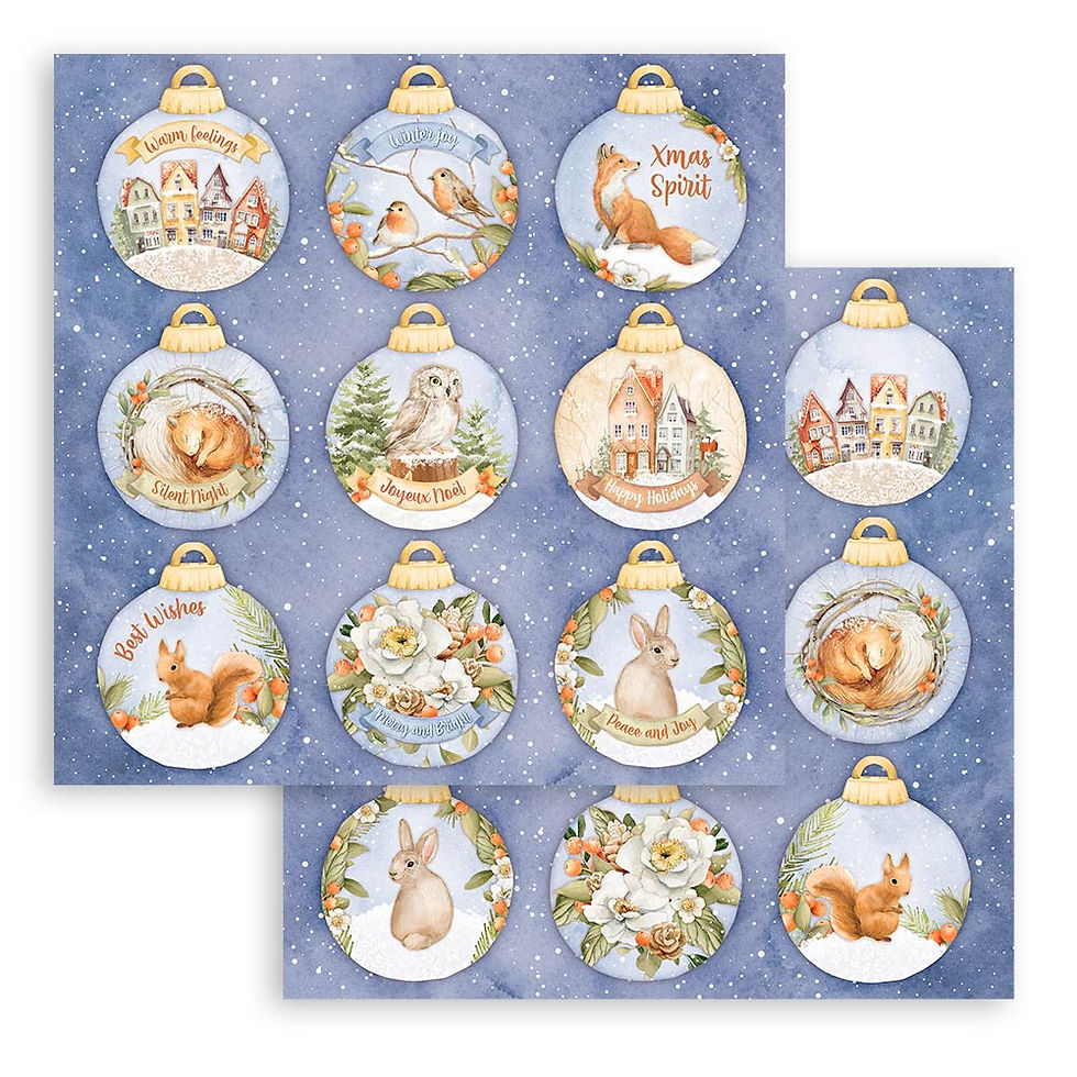 Thumbnail: SCRAPBOOKING PAD 10 SHEETS CM 30,5X30,5 (12"X12") - WINTER VALLEY