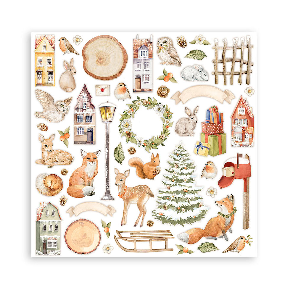 Thumbnail: SCRAPBOOKING PAD 10 SHEETS CM 30,5X30,5 (12"X12") - WINTER VALLEY