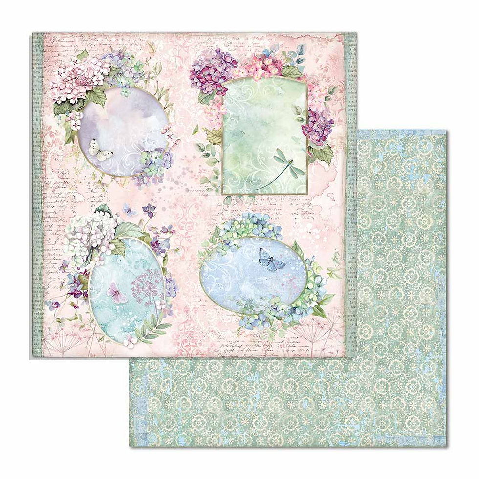 Miniatura: Scrapbooking Pad 10 sheets cm 30,5x30,5 (12"x12") - Hortensia