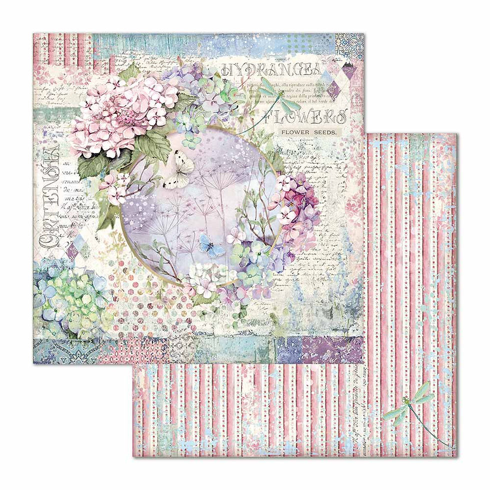 Miniatura: Scrapbooking Pad 10 sheets cm 30,5x30,5 (12"x12") - Hortensia