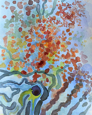 Creative explosion of colours and abstract forms