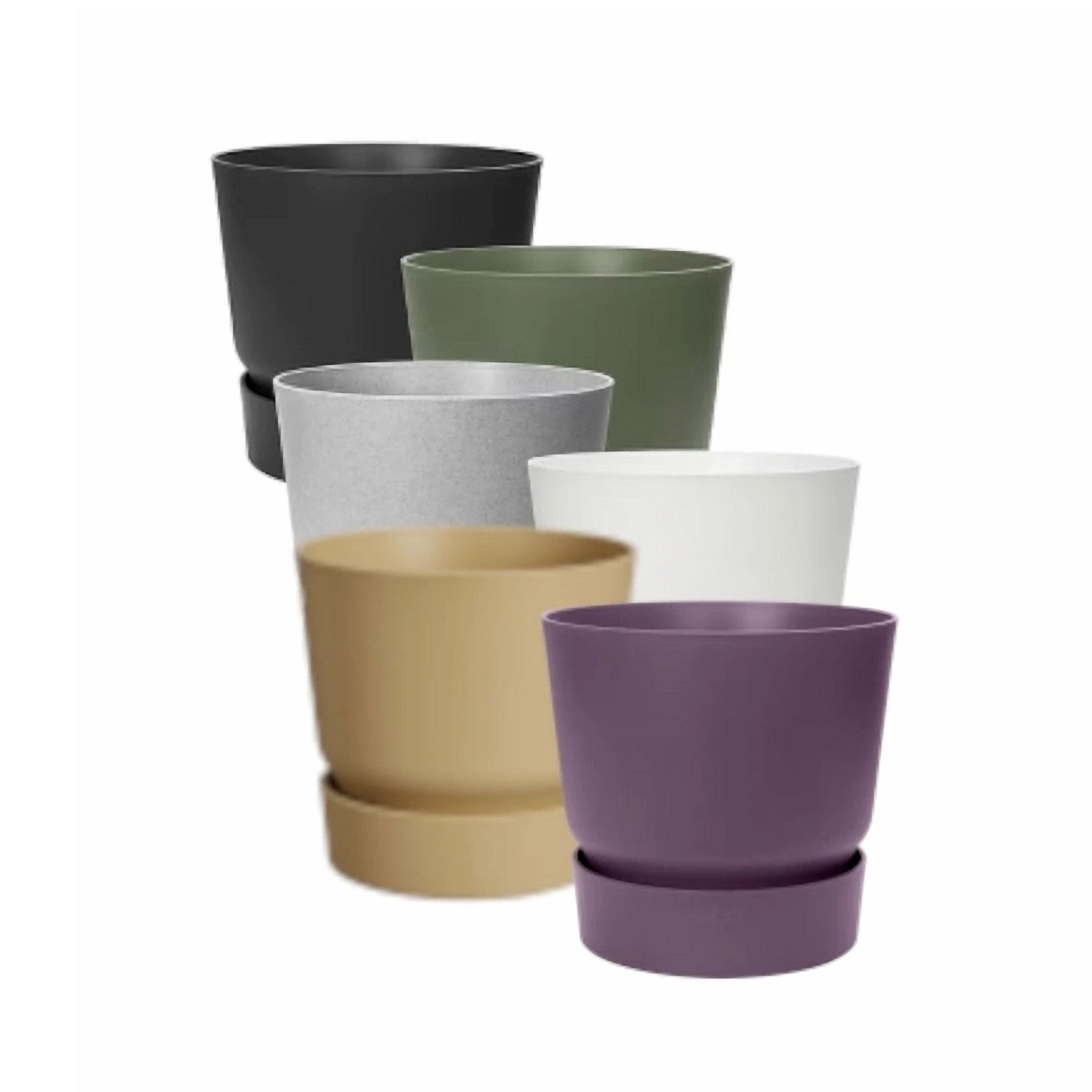 Elho Greenville 14 cm Round Pot, each (Assorted Colors)