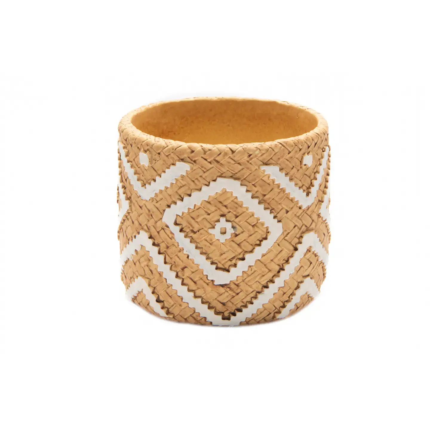 5.5" Verona Round Stone Weave Planter, each