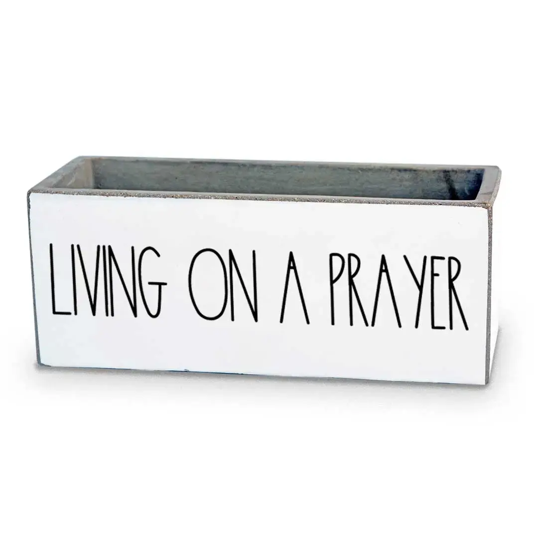 Living On A Prayer Succulent Pot, each