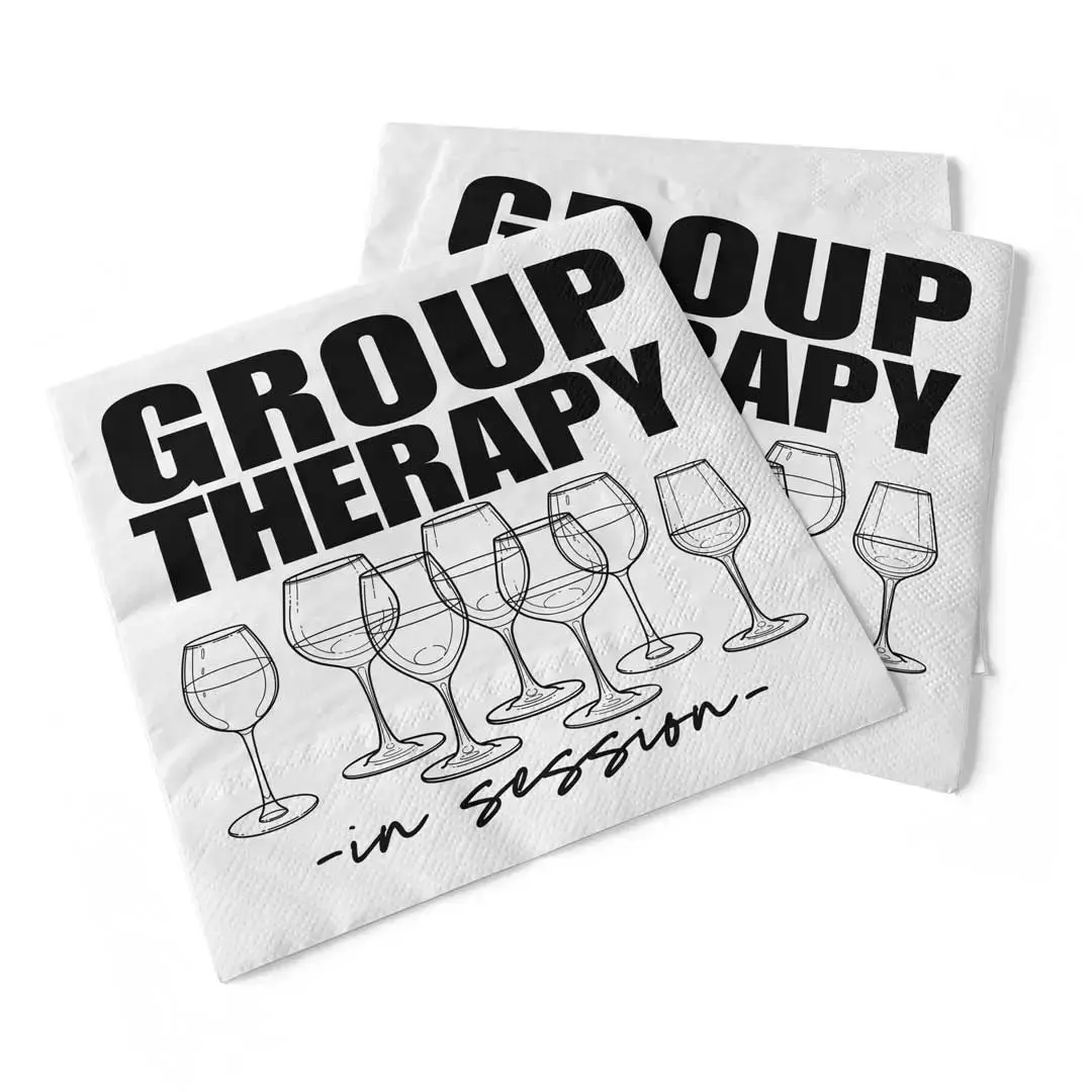 Group Therapy Beverage Napkins, each