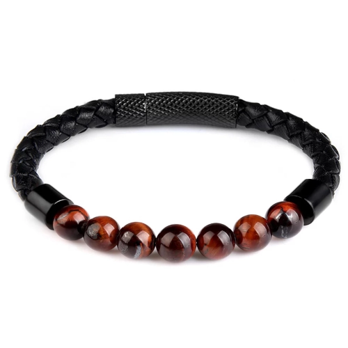 Thumbnail: Leather Bracelet for Men, each (Assorted Styles)