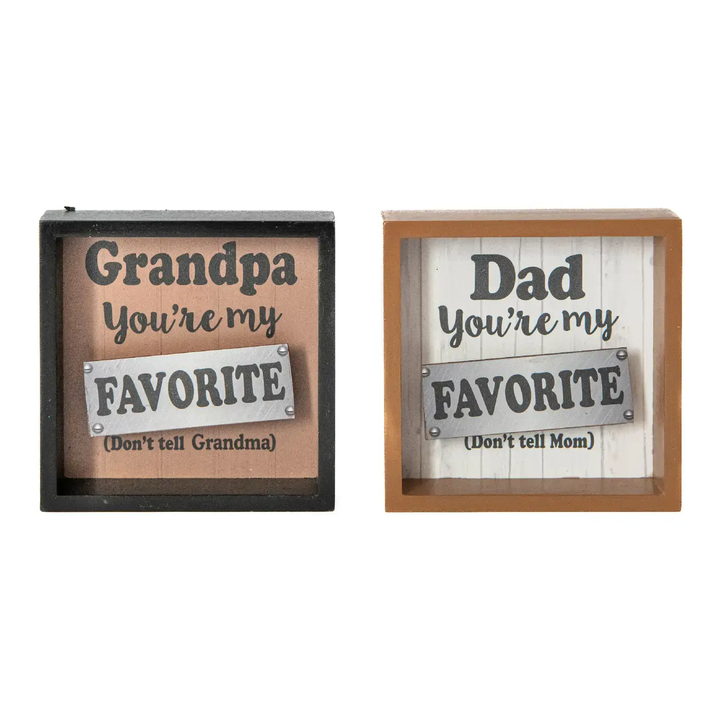 Wood Shadow Block (You're My Favorite, Don't Tell) , each