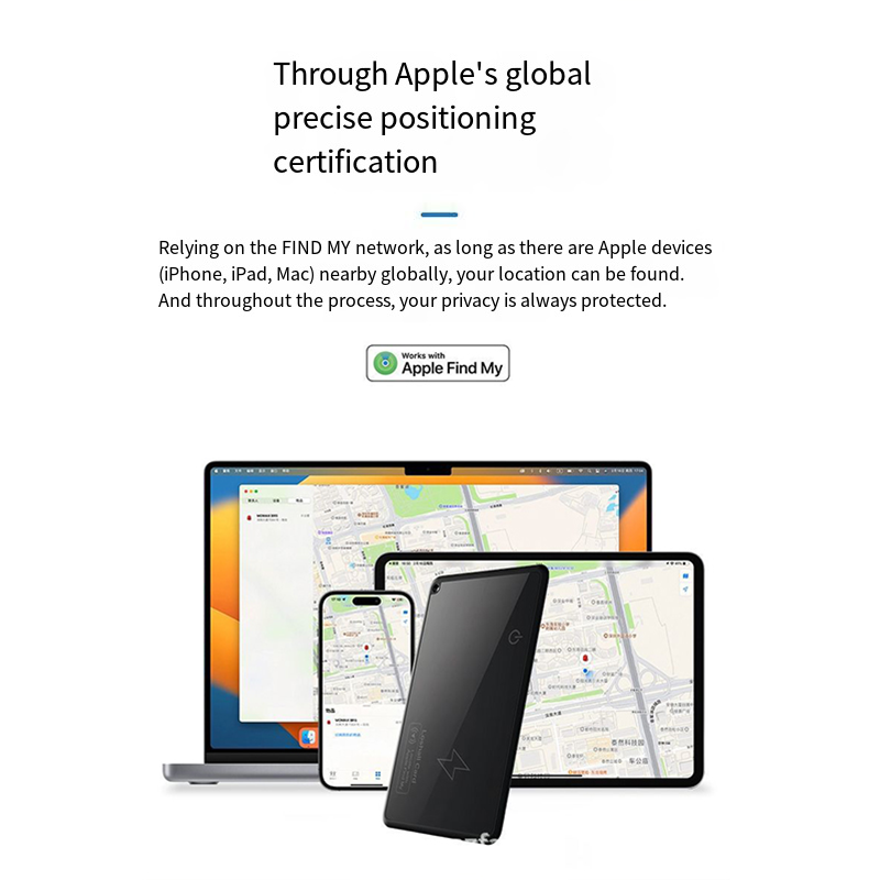 Thumbnail: Wallet Tracker Card Wireless Charging Tracking Location Gps Locator Smart Tag Fo