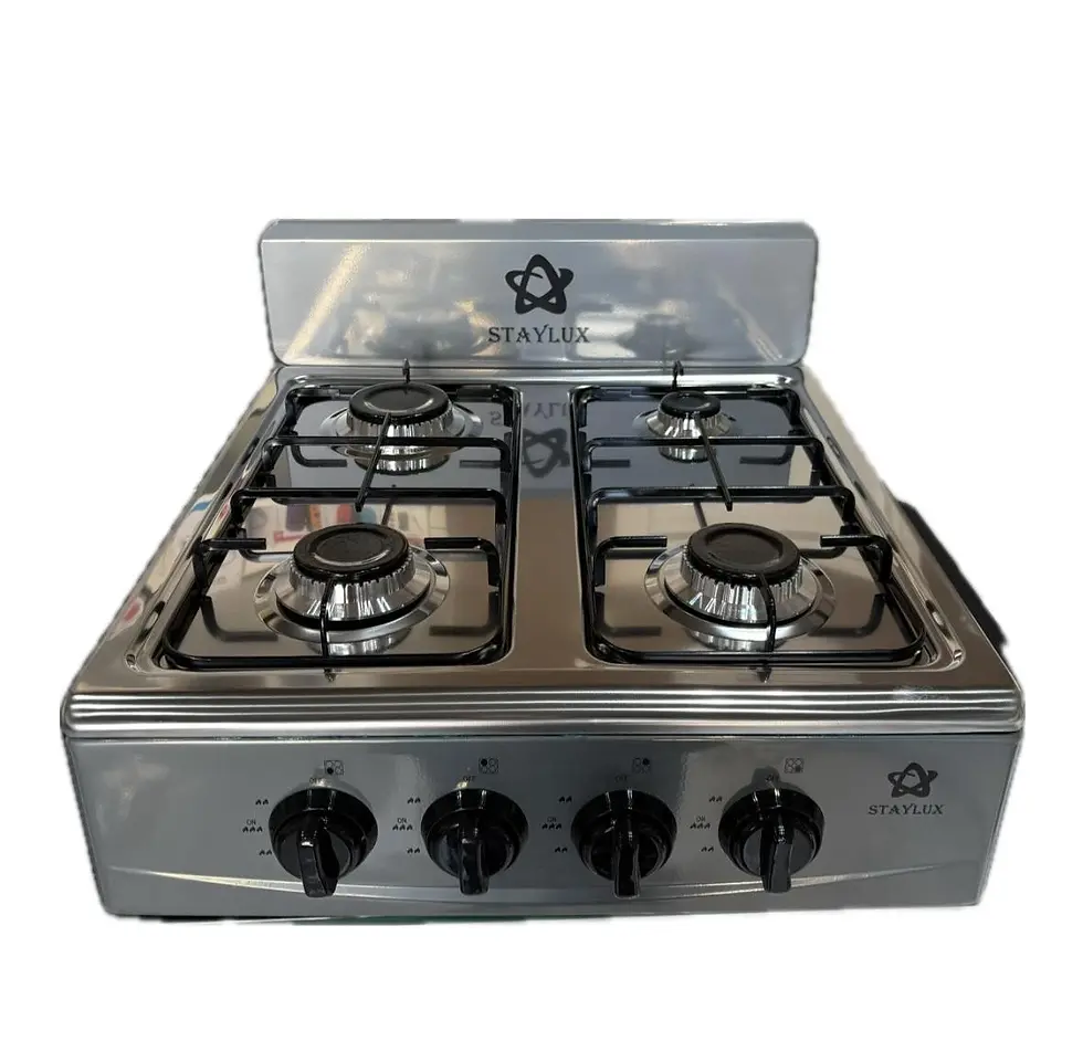 Miniatura: FORNELLO A GAS BOMBOLA DA CAMPEGGIO 4 FUOCHI CON DOPPIO RIPIANO