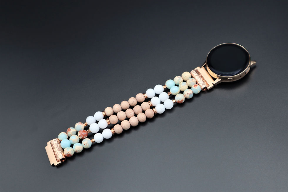 Thumbnail: Handmade Samsung Fossil Watch Gemstone Personalized Band