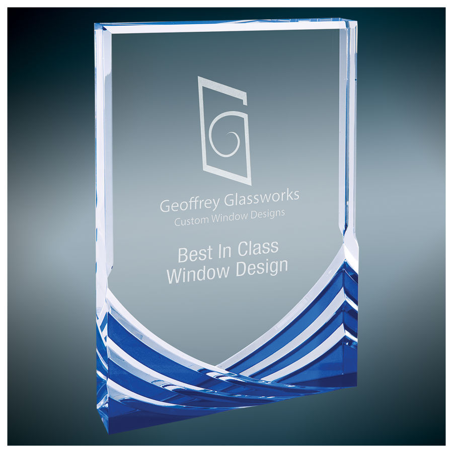 Thumbnail: Black Rectangle Soaring Acrylic Plaque 5x7 and 6x8, Corporate Recognition Awards