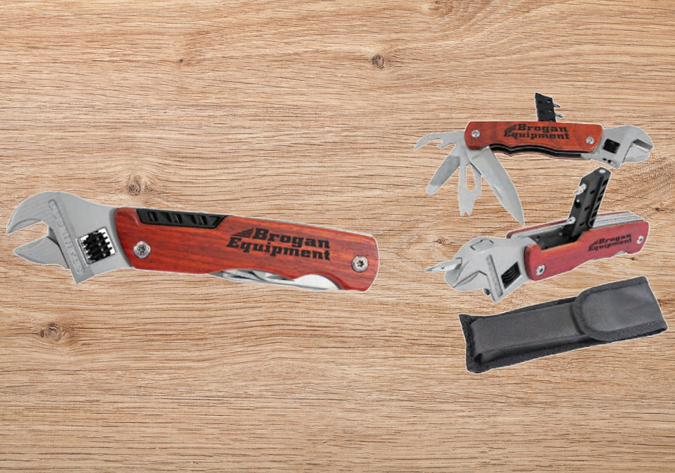 Thumbnail: Personalized Wrench Multi-Tool, Wood Handle with your Text or Logo