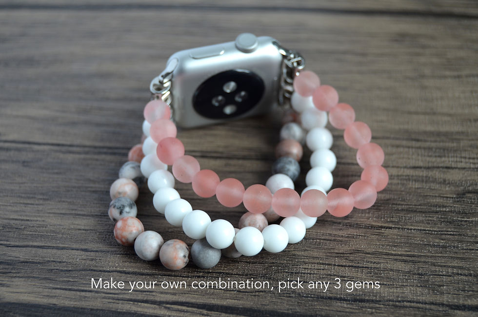 Thumbnail: Handmade Apple Samsung Fitbit Fossil Watch Gemstone Personalized Band