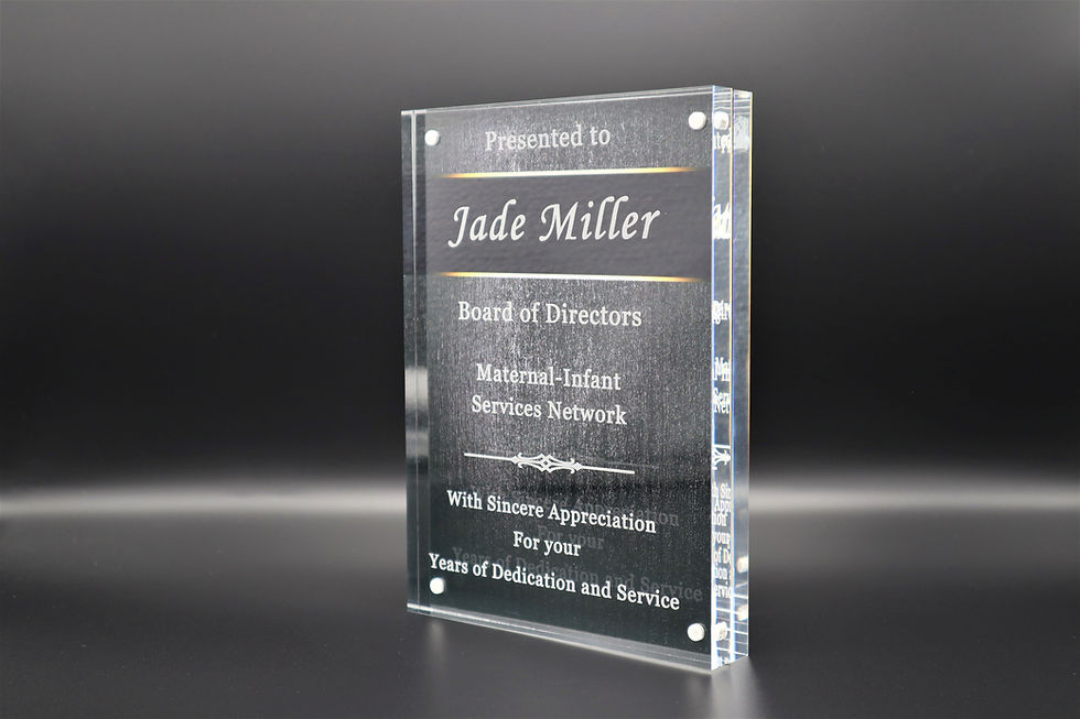 Thumbnail: Acrylic Plaque, Recognition Award, Corporate Crystals Trophy Award