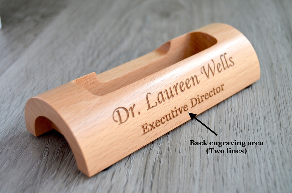 Thumbnail: Personalized Business Card Holder, Desk Name Plate, Custom Engraved Card Holder