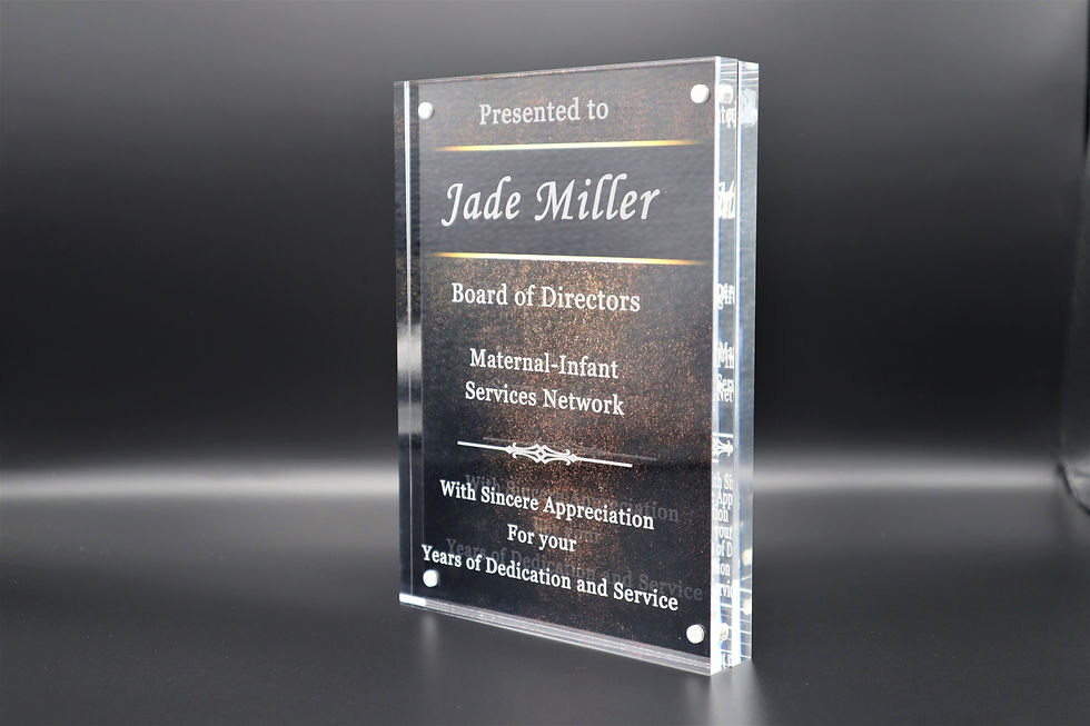 Thumbnail: Acrylic Plaque, Recognition Award, Corporate Crystals Trophy Award