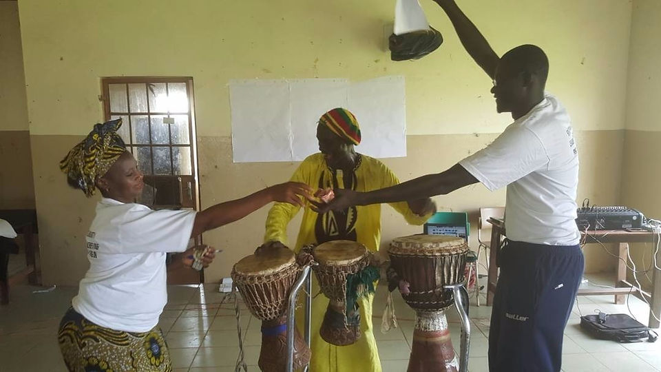 Georgetonian Taka Titi spreads the message of the role of the young people in FGM through drumming and song