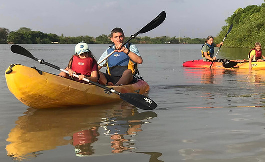 Kayaking family