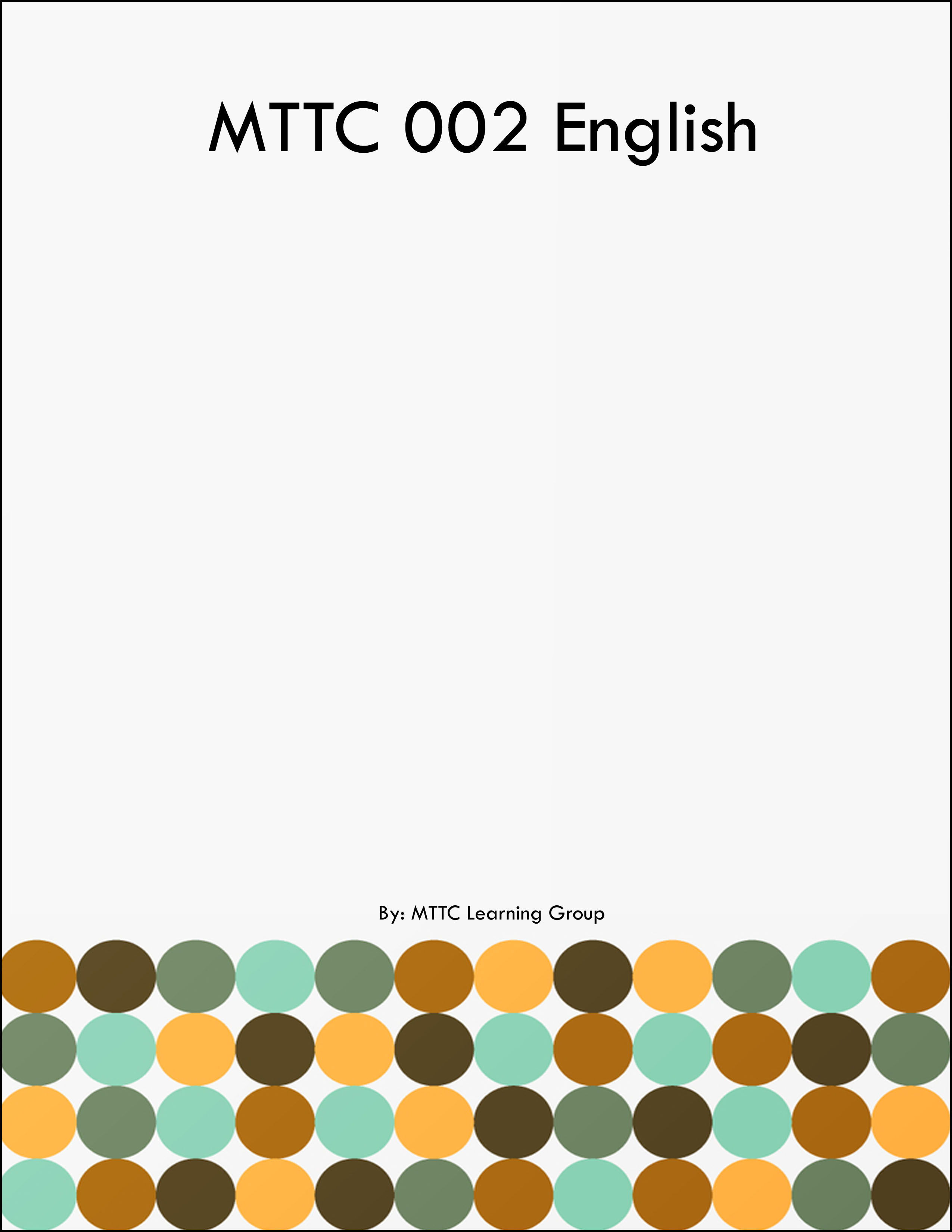 MTTC 002 English