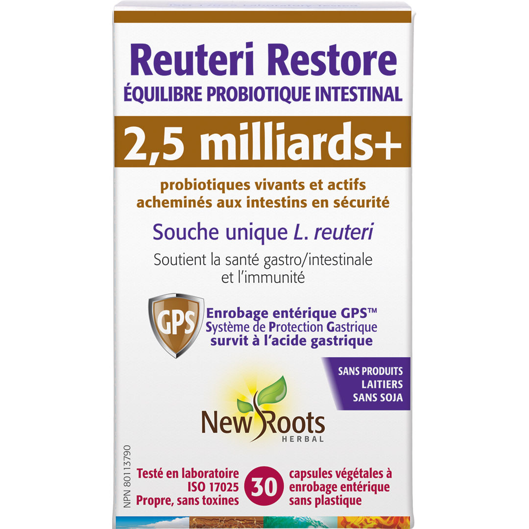 Probiotiques Reuteri Restore 2,5 milliards